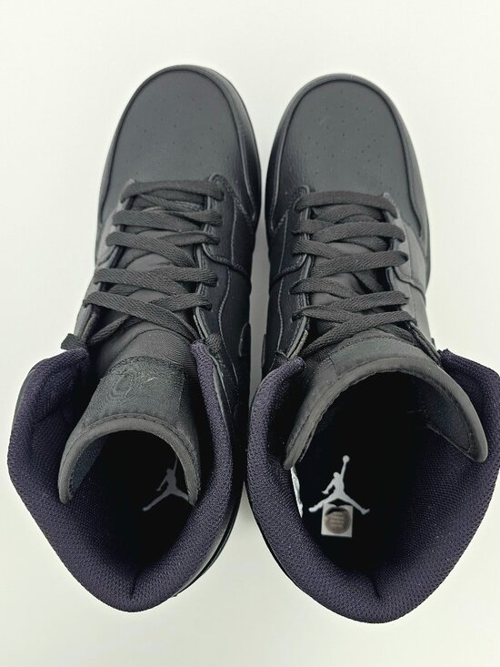 Nike Jordan 1 Mid TD Football Cleats Shoes All Black FJ6805-001 Mens Size 13 NEW